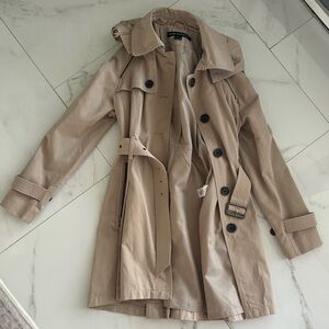 French Connection Belted Waterproof Trench Coat